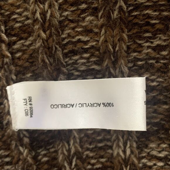 Carolyn Taylor Longline Hooded Button Cardigan Bulky Cable Patch Pockets Sz M - Picture 11 of 12